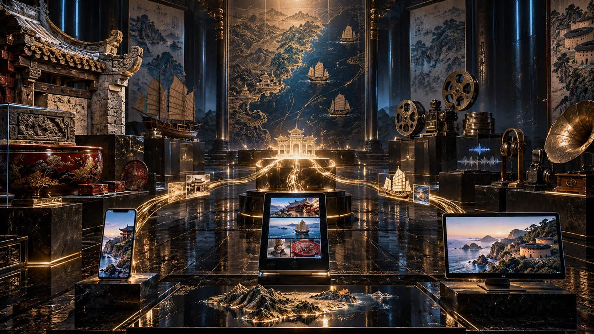 文化遗产数字档案与多端发布的深色三维场景